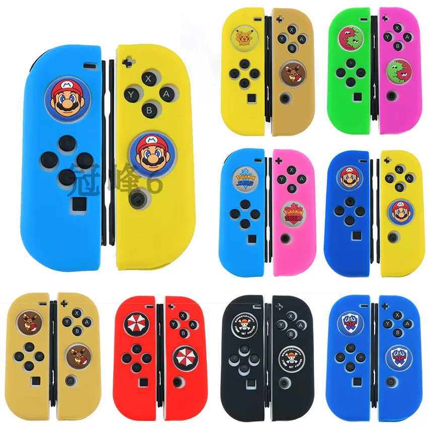 Силиконовый рукав на джойстик для Nintendo Switch NS, 3D-рельеф, антискользящая крышка с ручкой управления