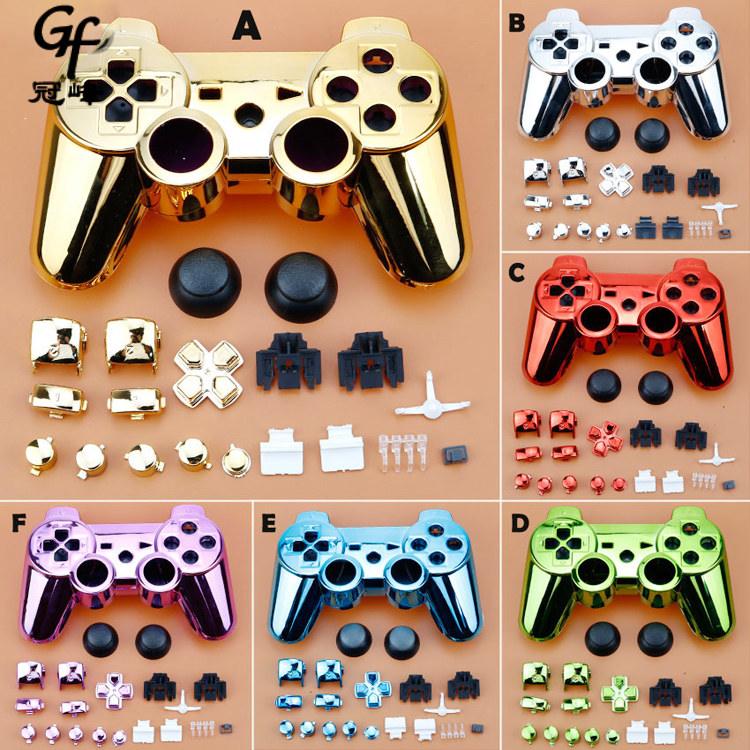 Suitable for Sony PS3 controller DIY shell PS3 wireless controller electroplated gold color shell with full set of accessories