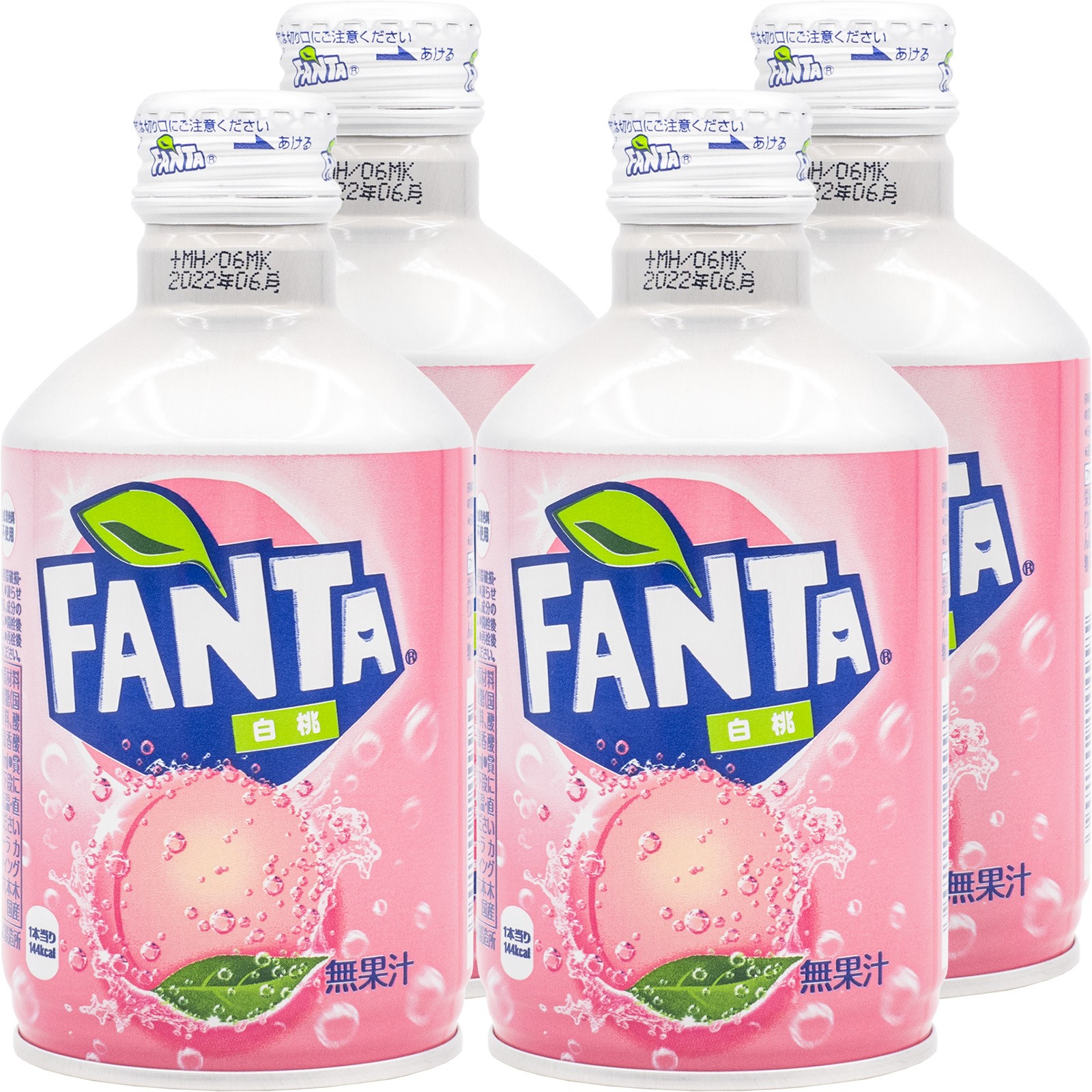 Spot Japan imported Coca-Cola carbonated beverage FANTA Fanta white peach flavored soda aluminum bottle 300ml