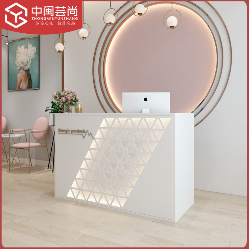 Clothing store small cashier counter counter children's clothing store front desk simple modern reception desk beauty salon milk tea shop bar