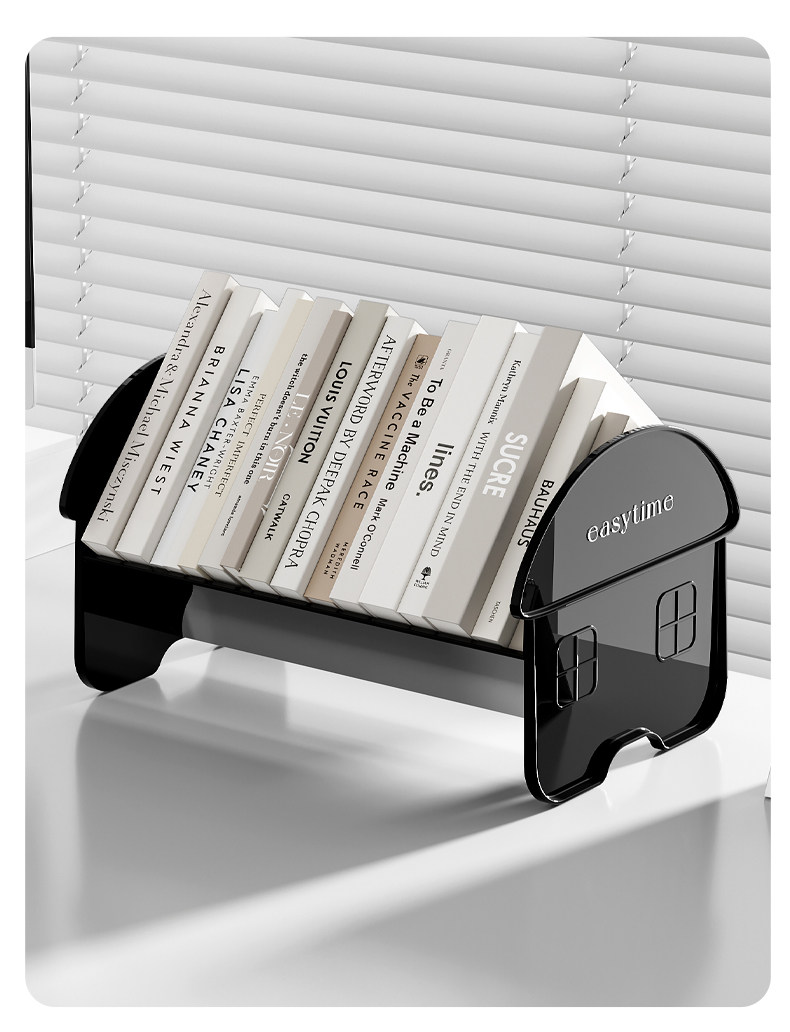 Настольная подставка для книг вертикальная органайзер для дома и кабинета прозрачная стойка для студенческих материалов