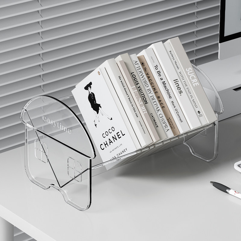 Настольная подставка для книг вертикальная органайзер для дома и кабинета прозрачная стойка для студенческих материалов