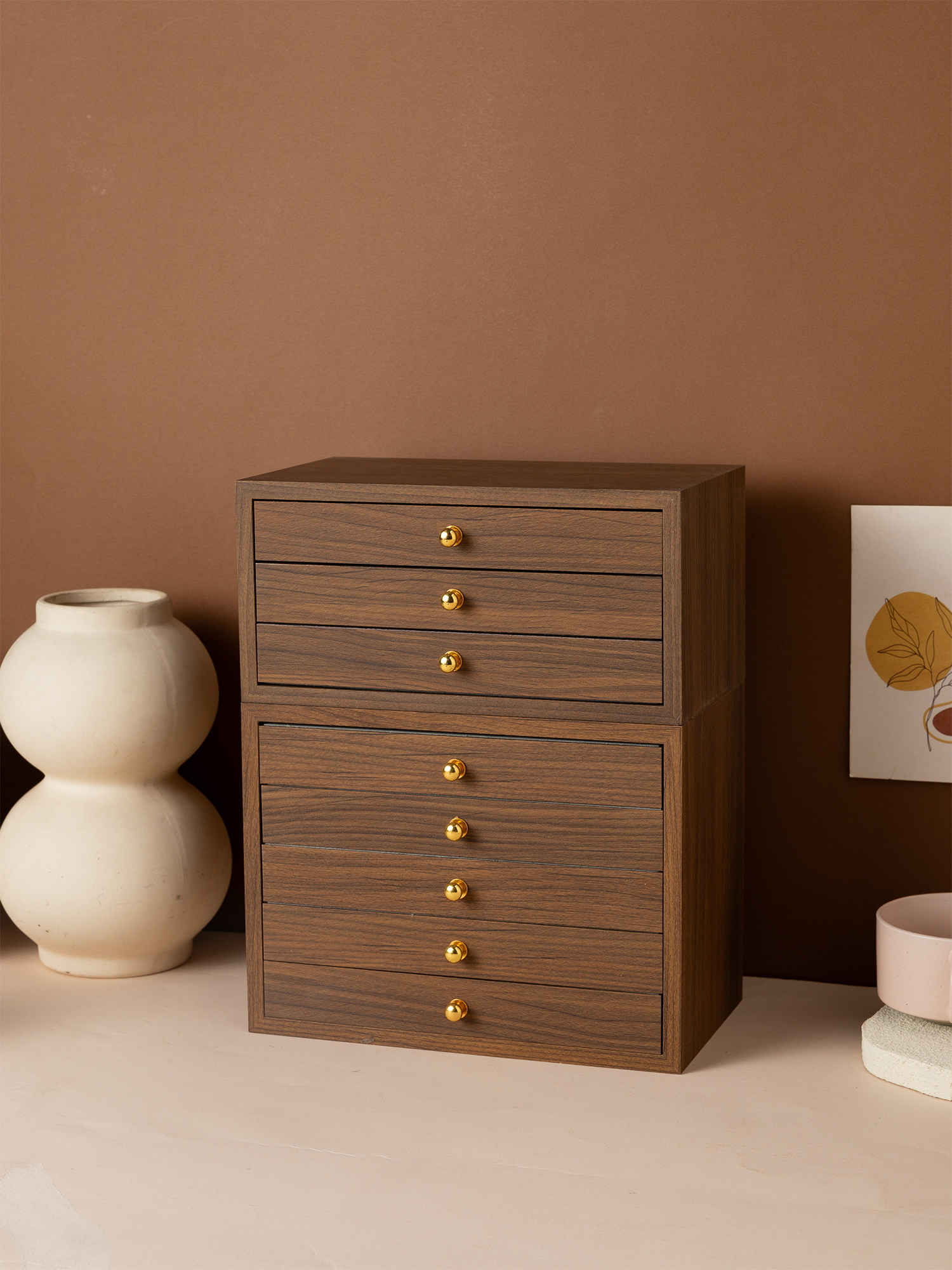 Шкатулка для украшений из орехового дерева в китайском стиле ретро премиум класса для колец серег цепочек