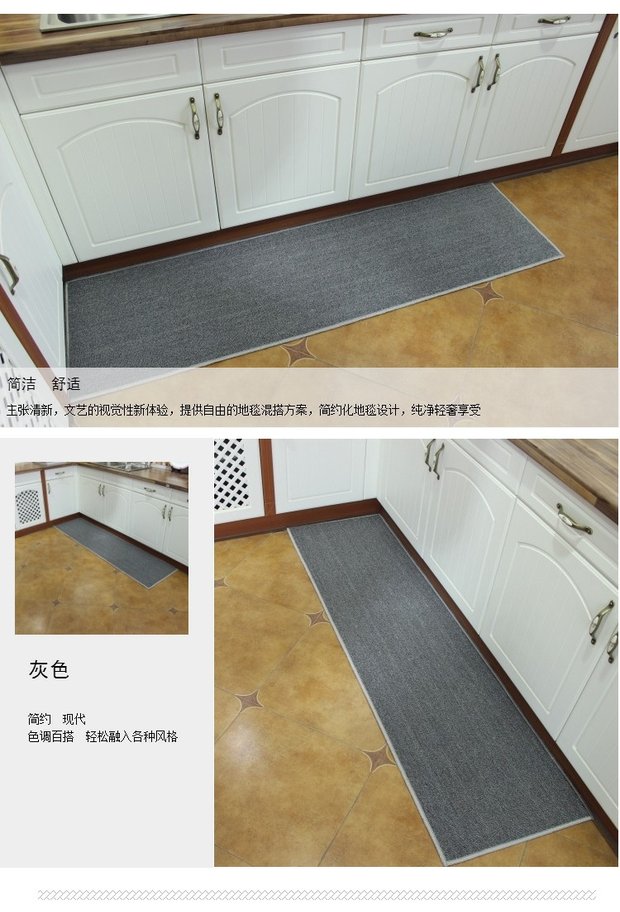 Thảm nhà bếp Huade dài dải chống trượt nhà thấm thảm rắn màu tùy chỉnh thảm bếp hình chữ nhật có thể được cắt xốp trải sàn cho bé