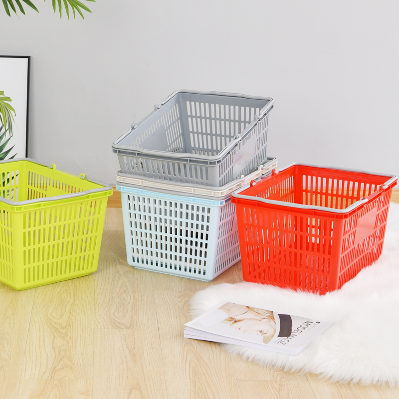 Supermarket Shopping Basket Big plastic Home Buy food Fruit Tie basket Beer Convenience Store Snack pharmacies Containing Baskets