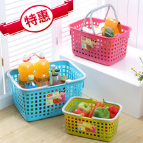 Supermarket shopping basket portable basket Picnic fruit snack Bath picking beer Convenience store large thick shopping basket