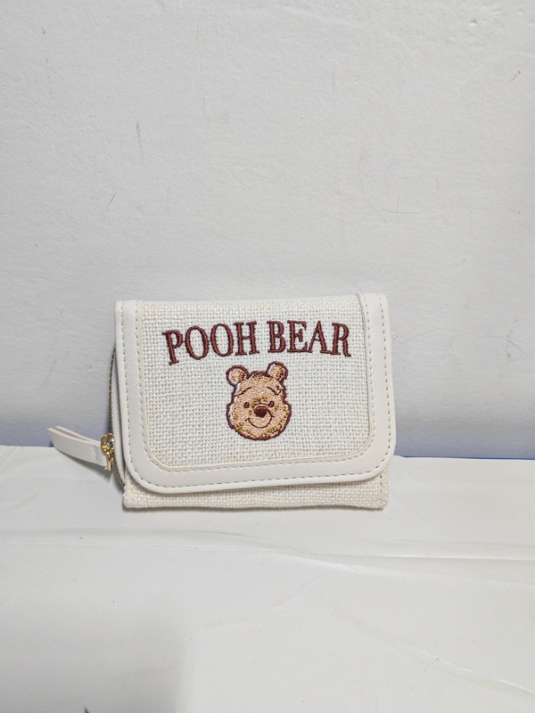 Foreign Trade Surplus Japanese Order Winnie the Pooh Cartoon Multi-Compartment Short Wallet Card Holder