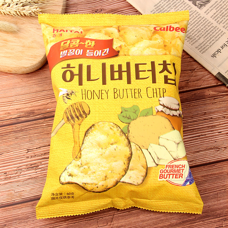 imported korean kalabee calbee honey cream potato chips 60g potato chips Zhang Yixing same style snacks