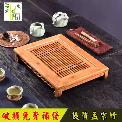 Nine bamboo tea tray Water storage Kung Fu tea set Water storage Simple drawer tea table Bamboo mini tray Tea sea special offer