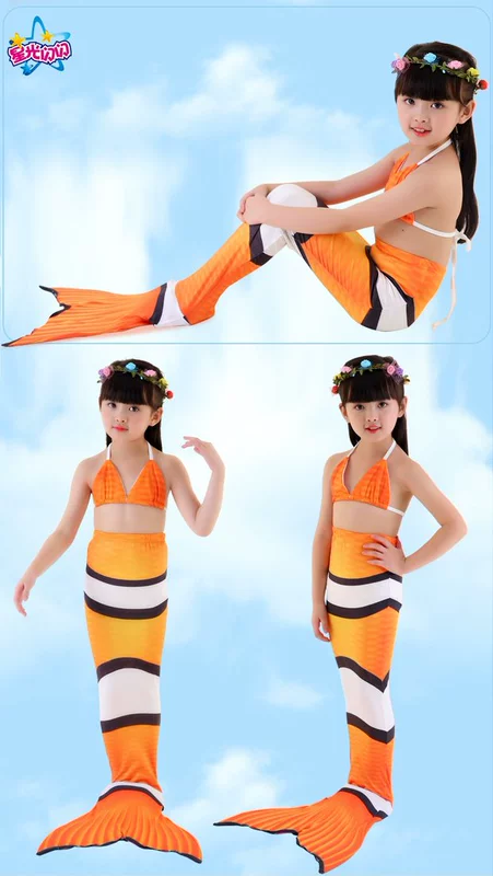 Quần áo bơi cho bé gái Nàng tiên cá Công chúa Nàng tiên cá Đầm bơi Cô gái đi biển Chia bikini