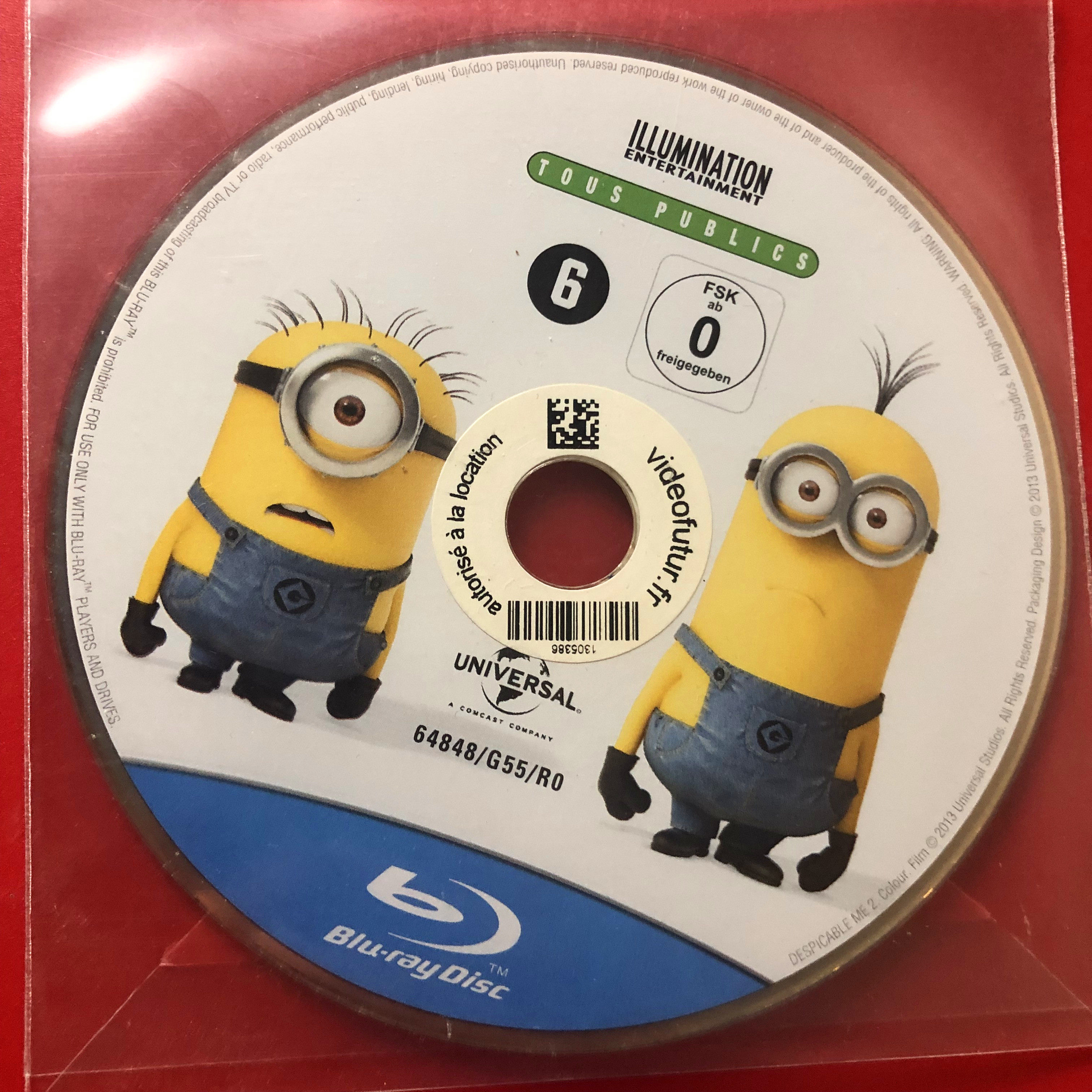 Original despicable I 2 god stealing milk Dad 2 Little Yellow Man BD Blu-ray Inwords