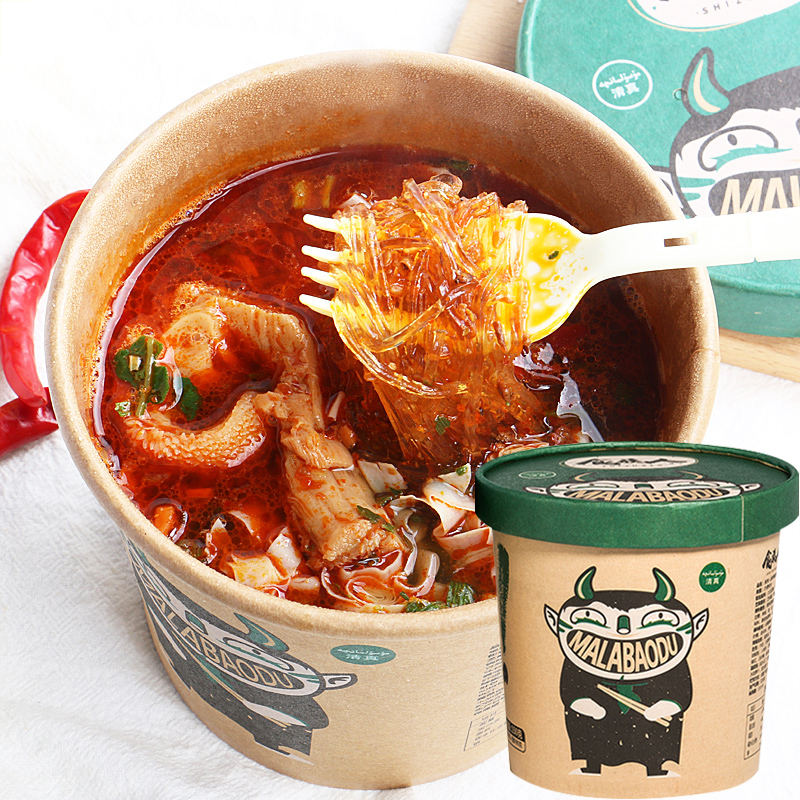 Food people spicy spicy hot and sour powder 150g bucket Chongqing flavor sweet potato vermicelli Cannibal online Red instant food