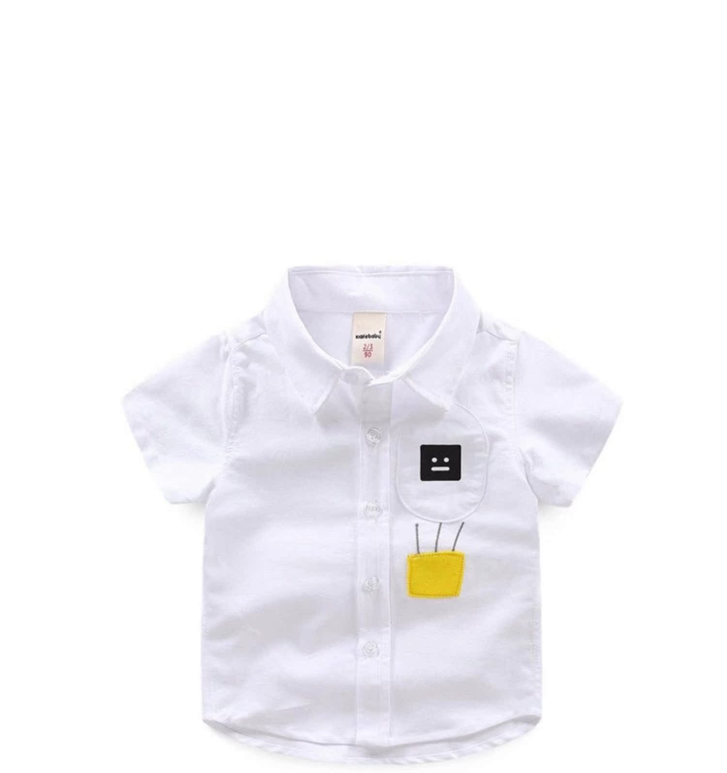 Quần áo bé trai sơ mi hoa cotton ngắn tay 2019 mùa hè mới phiên bản Hàn Quốc của áo sơ mi nữ trẻ em đi biển - Áo sơ mi áo sơ mi bé trai mùa đông