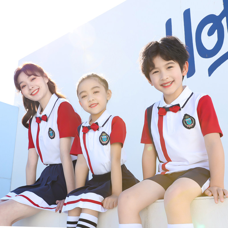 Kindergarten garden clothes summer clothes children's class clothes primary school uniforms British style suits fifth and sixth grade graduation photo clothes