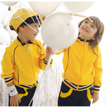 Kindergarten Garden Clothing Spring Autumn Clothing Inglém Wind Children Sports Suit Class Clothing Primary School Children School Uniforms Yellow