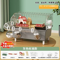 Стандартная модель акриловой туннельной клетки для хомяков — раковина с серым дном.