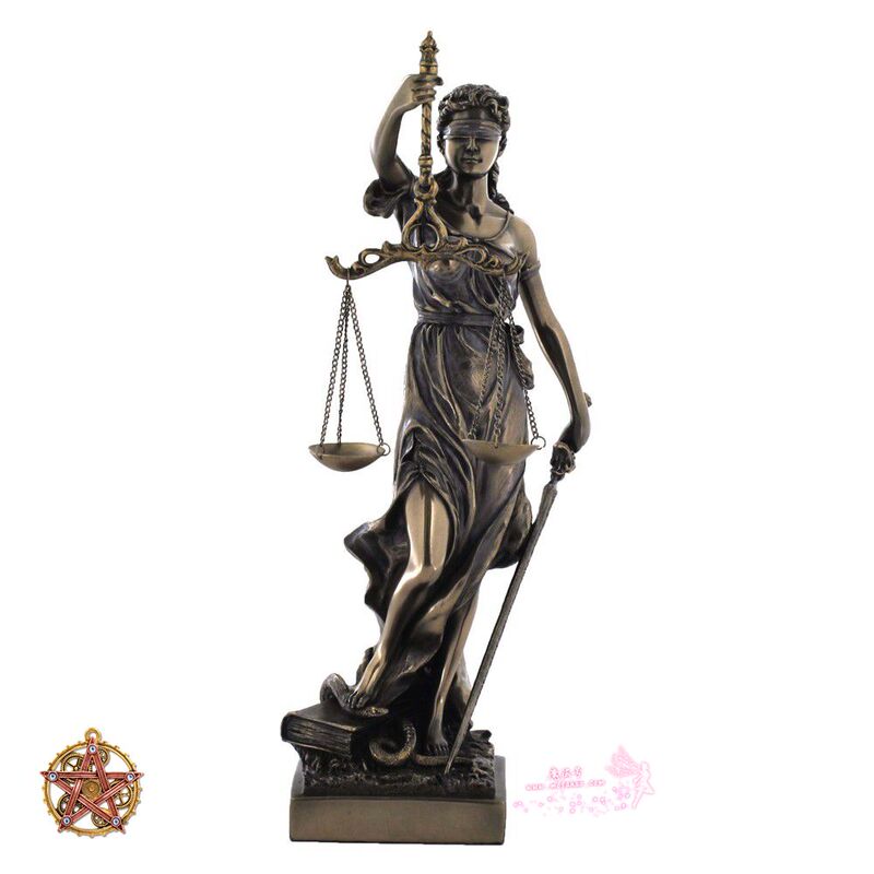 *进口复古正义公平女神雕塑像家居客厅装饰办公室律师事务所摆件 图 1