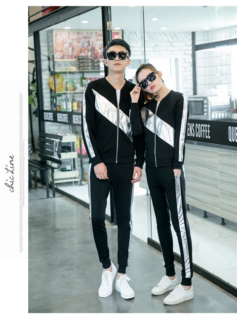 Mùa xuân và mùa thu mới 2019 Các cặp đôi mới phiên bản Hàn Quốc của trang phục thể thao nam giản dị dành cho nữ - Thể thao sau bộ thể thao đẹp