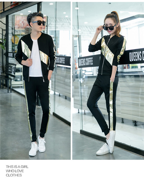 Mùa xuân và mùa thu mới 2019 Các cặp đôi mới phiên bản Hàn Quốc của trang phục thể thao nam giản dị dành cho nữ - Thể thao sau bộ thể thao đẹp