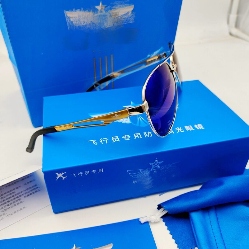 Aviator Polarized Sunglasses for Men, Aluminum-Magnesium Driving Glasses, Fishing Sunglasses, Aviation Flight Military Glasses