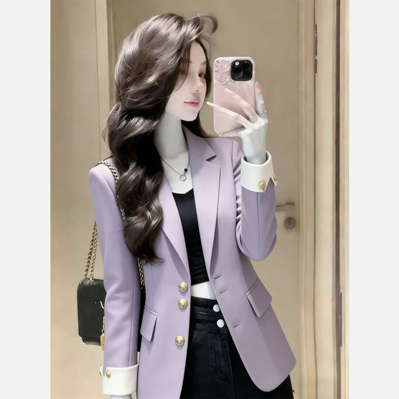 Taro Purple Loose-Fitting Blazer for Women, 2026 Early Spring New Design, Niche Fashion, Stylish and Professional Small Suit