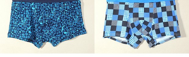 3 hộp quà boyshort nam cotton gợi cảm thủy triều đồ lót quần vuông u quần lồi thoáng khí do lot