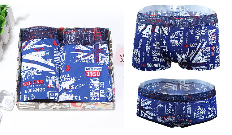 Món quà đóng hộp vài băng lụa đồ lót nam breathable phẳng bốn- góc phụ nữ tam giác đồ lót dễ thương mỏng thoáng khí kích thước lớn do lot nam