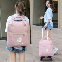 Small travel bag carryable luggage bag trolley bag backpack waterproof lightweight foldable large-capacity boarding bag