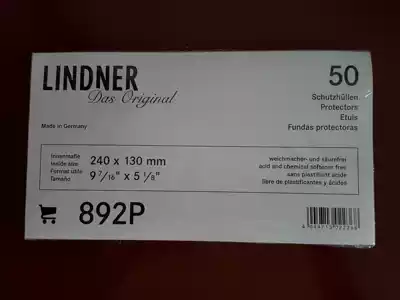 LINDNER Linde transparent pouch 240x 130mm short side opening German original 892p