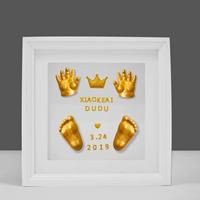 Корона белая рама с твердым древесиной + порошок клона 5 наборов + золотая краска