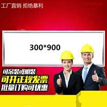 White ceiling light 30x90 aluminum gusset board gypsum board integrated ceiling embedded led flat light 300x900