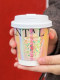 Internet celebrity hot disposable cup coffee cup with lid rainbow film milk tea hot drink paper cup take-out commercial customization