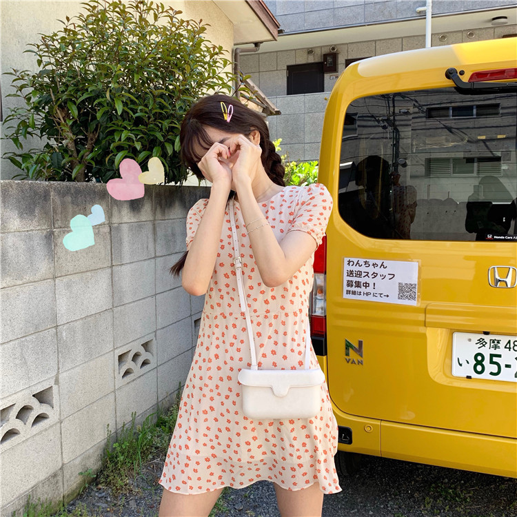 2020 summer sweet beauty dress South Korean style waist bandage junior milk silk light and breathable skirt