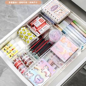 Built-in storage box for drawers for separation cosmetics and categories jewelry tableware transparent dressing tabletop partition hand account sorting
