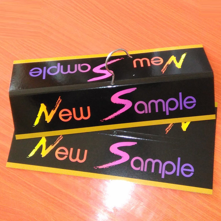 37cm long newsample fabric hangs the cloth sample clamp textile sample hook fabric hanging card with metal hook