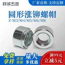 Environmentally friendly galvanized carbon steel rose rivet nut round rivet nut step nut Z-M3 M4 M5 M6M8
