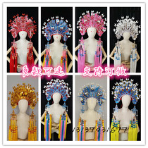 Drama Opera hat Three Phoenix crown Lady hat Ancient costume Bridal headdress Phoenix Crown Xia Phi Wedding Studio Chinese wedding