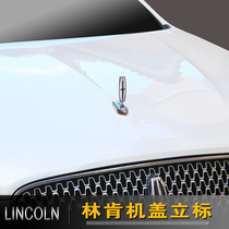 Suitable for Lincoln car logo MKX MKC MKZ mainland modified cover label pilot front hood logo