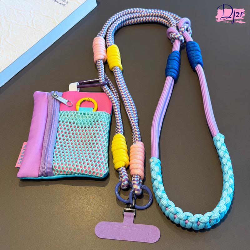 British New Style Color-Blocking Woven Phone Chain Lanyard Crossbody Strap with Coin Purse Multifunctional Detachable Wrist Strap Anti-Loss British New Style Color-Blocking Woven Phone Chain Lanyard Crossbody Strap with Coin Purse Multifunctional Detachable Wrist Strap Anti-Loss
