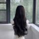 Wig long hair simulated hair full head cover cos wig versatile eight-character bangs lazy middle-parted curly hair big waves