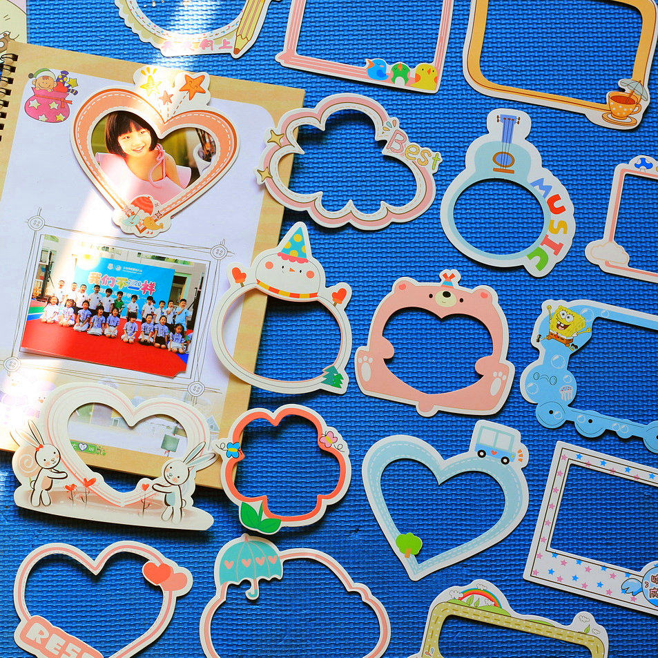Photo Frame Sticker Painting Kindergarten Growth Manual DIY album Baby Archives Handcrafted to make decorative material material