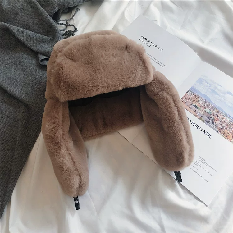 2021 WOMEN's Hat Winter Hatt USHANKA HAT FEMALE Thic