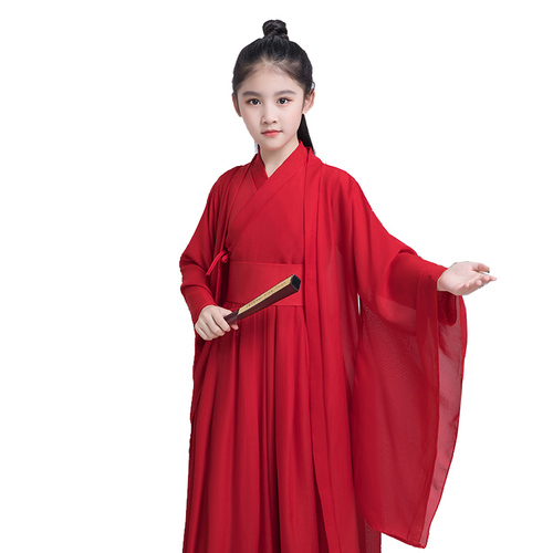 Children's chinese Hanfu ancient costume boys and girls Chinese traditional swordsman warrior prince performance costumes