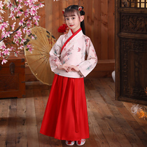 Children Handwear Girl Gutresses Superfairy China Wind Primary School Children National School clothes young children to perform girl Tang Dress Jacket dress