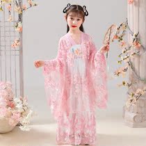 Han Fu Girl Autumn Winter Tang Dress Little Girls dress Skirt Dress Super Fairy Middle Country Wind Child Flutter baby Gutsuit Girl