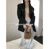 Ppphome Classic и срочная потребность ~ Слоистый маленький воротник, прямой плечо, стройный и универсальный вариант с длинными рукавами.