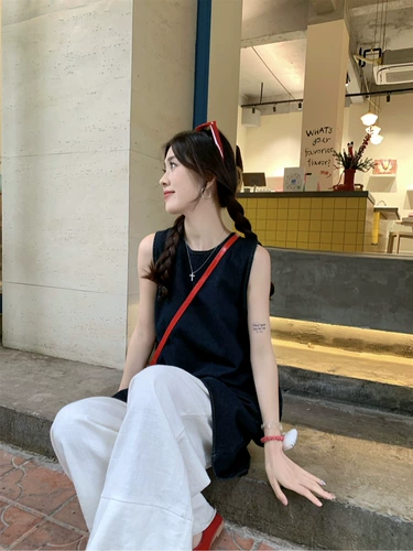 Ретро джинсовое летнее платье без рукавов без рукавов, брендовая юбка