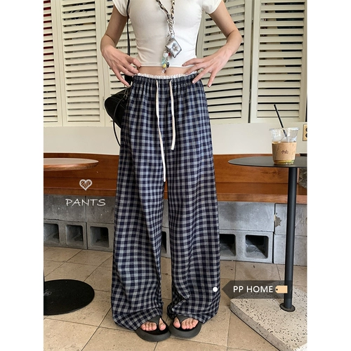 Штаны для отдыха, эластичная талия, на шнурках, свободный прямой крой, подходит для подростков