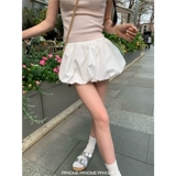 Мини-юбка, приталенная юбка, эластичная талия, высокая талия, А-силуэт