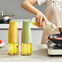 Automatic opening and closing oil pot without oil leakage household kitchen seasoning bottle glass oil tank soy sauce vinegar pot gravity oil bottle
